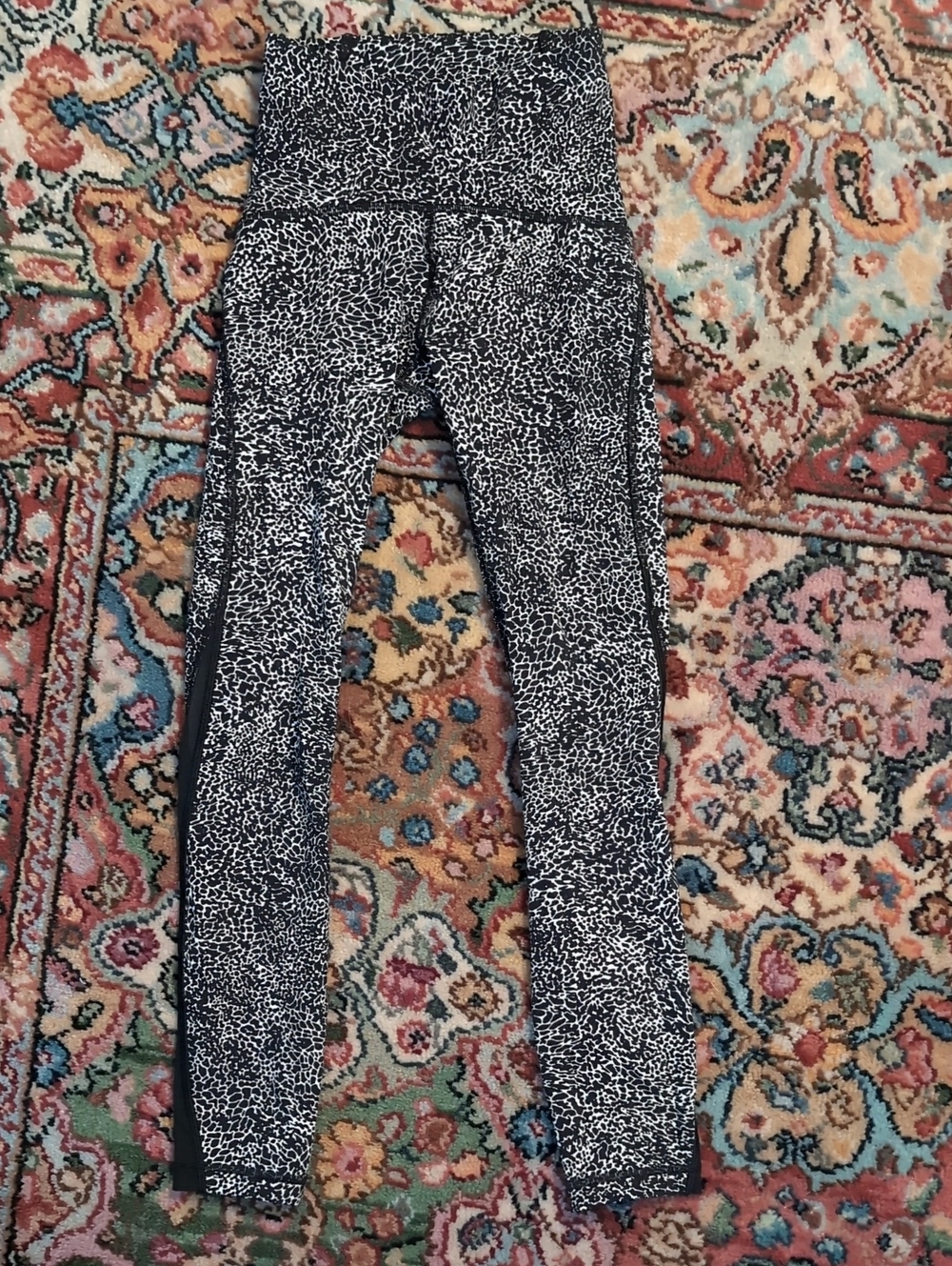 Lululemon Black & White Speckled High-Waist Leggings